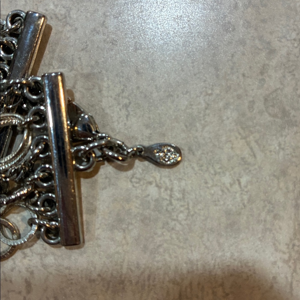 Premier Designs Elegant Multi-Layer Silver Neckla… - image 3